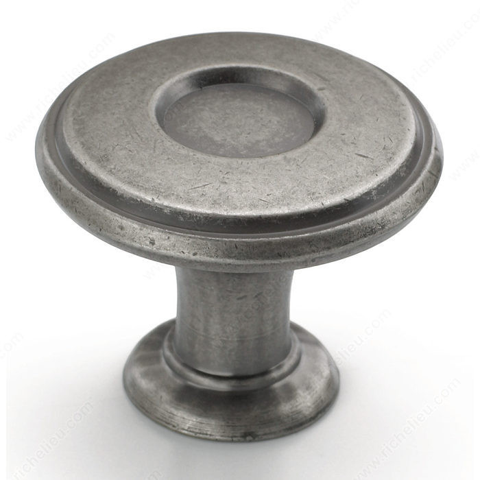 Transitional Zinc Knob - 27026, Finish Antique Rust