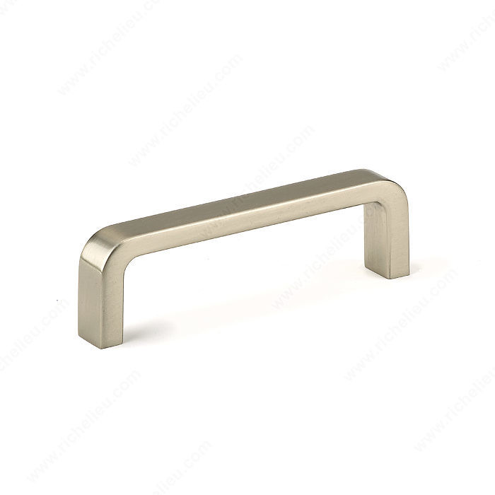 Contemporary Metal Pull - 24 & 25, Center to Center 8 in, Finish Brushed Nickel