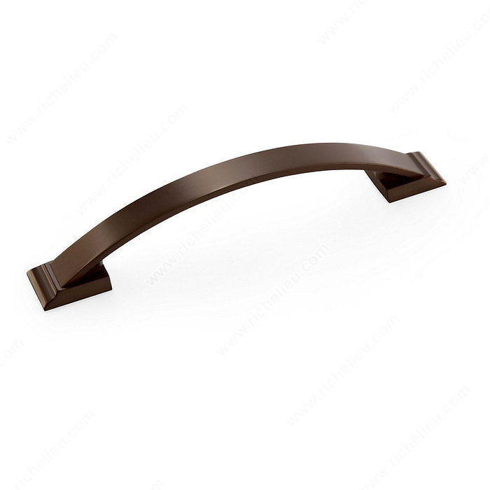 Transitional Zinc Pull - Candler Collection 293, Center to Center 5 3/64 in, Finish Caramel Bronze