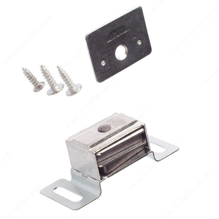 Double Magnetic Aluminum Double Catch, Features With Plate and Screws PRO-PACK 5