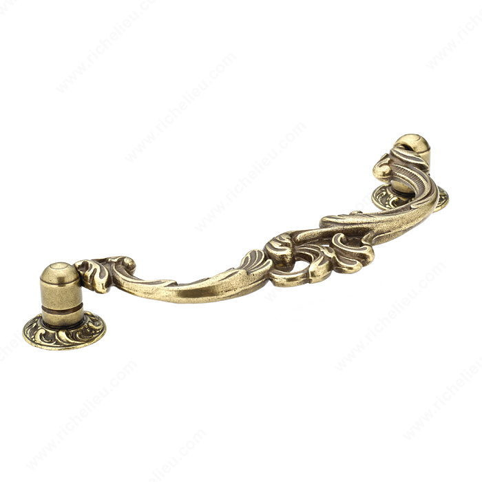 Traditional Solid Brass Pull - 3004, Center to Center 108 mm, Finish Burnished Brass