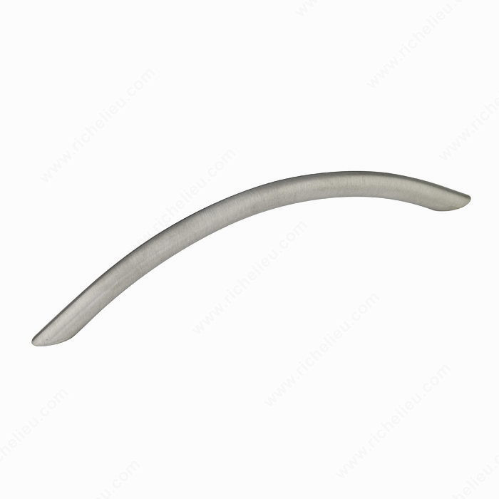 Contemporary Stainless Steel Pull - 3013, Center to Center 128 mm, Length - Overall Dimensions 153 mm, Screw/Nail 8/32 (Included)