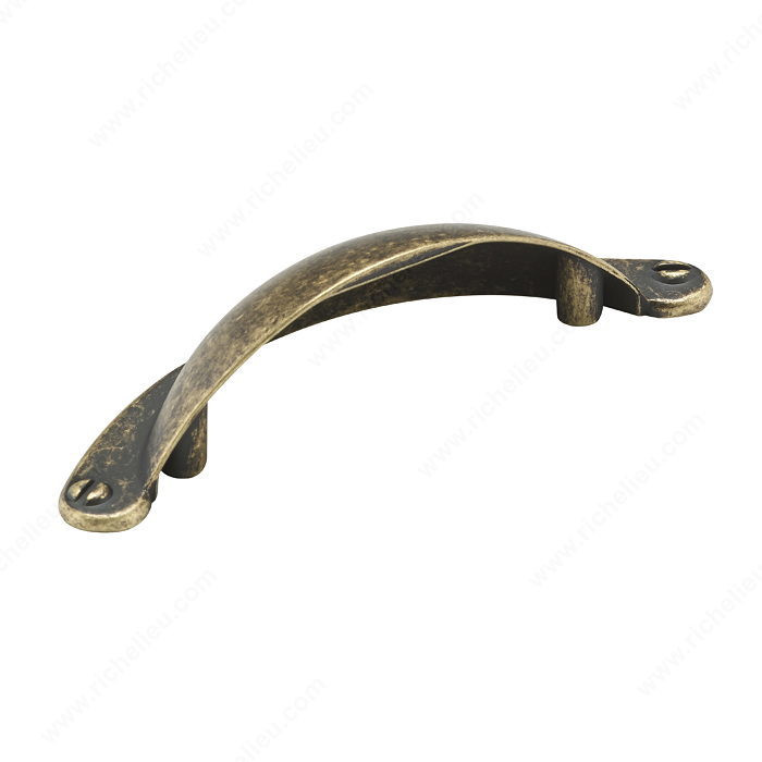 Traditional Metal Pull - 3034, Finish Burnished Brass PRO-PACK 2