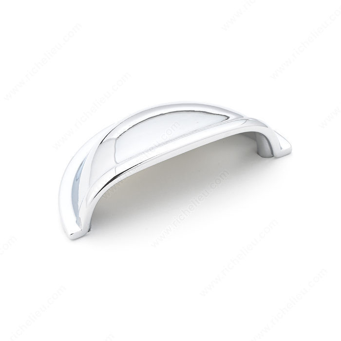 Traditional Brass Cup Pull - 3038, Finish Chrome