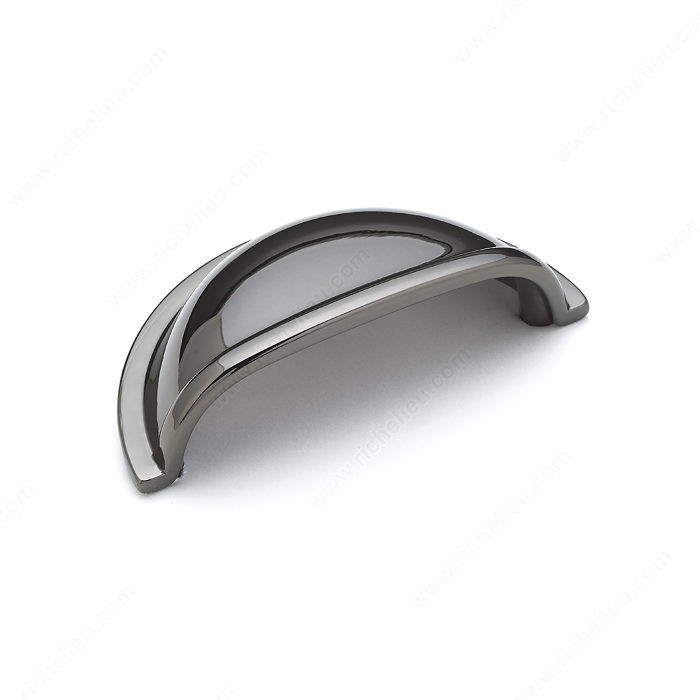 Traditional Brass Cup Pull - 3038, Finish Black Nickel