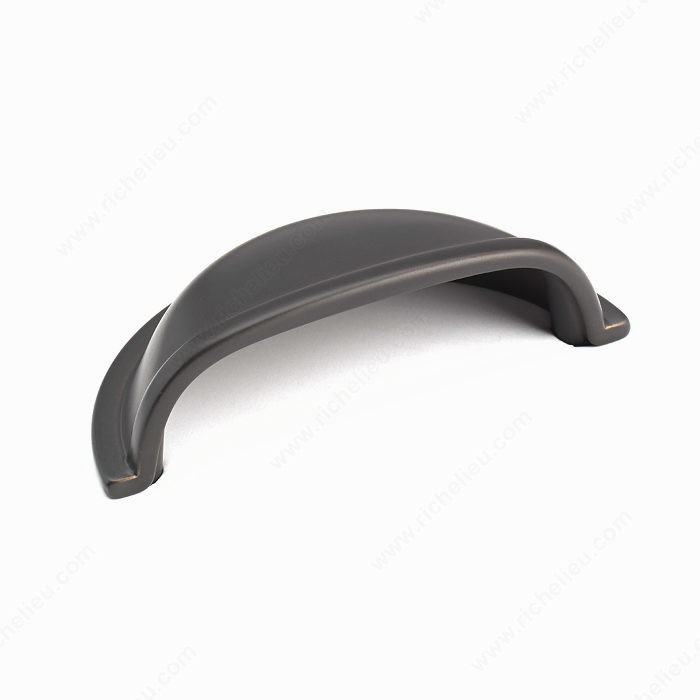 Traditional Brass Cup Pull - 3038, Finish Oil-Rubbed Bronze