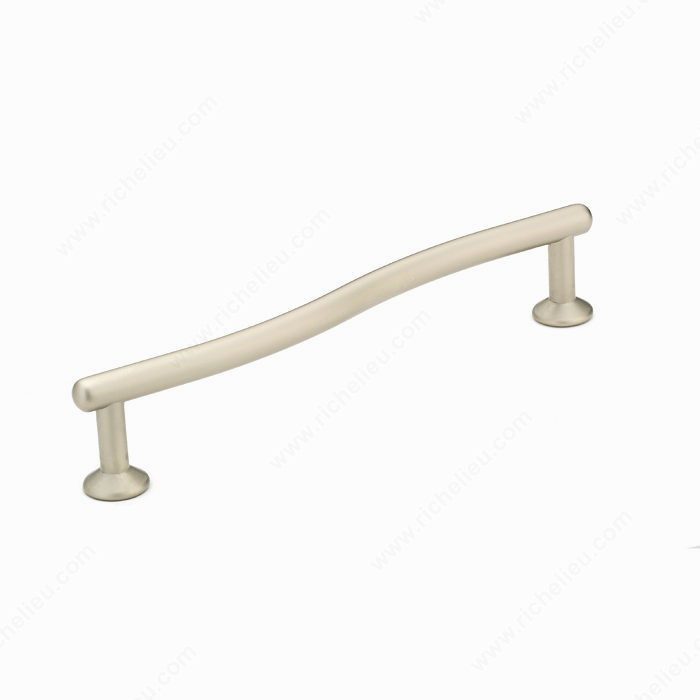 Contemporary Metal Pull - 311, Center to Center 128 mm, Projection - Overall Dimensions 29 mm