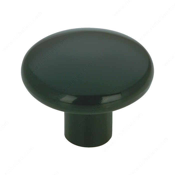 Functional Plastic Knob - 3140, Finish Black, Screw/Nail #6 (Included) PRO-PACK 10