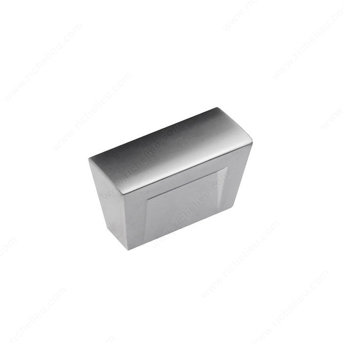 Contemporary Metal Knob - 3163, Finish Matte Chrome, Screw/Nail 8/32 (Included) PRO-PACK 2