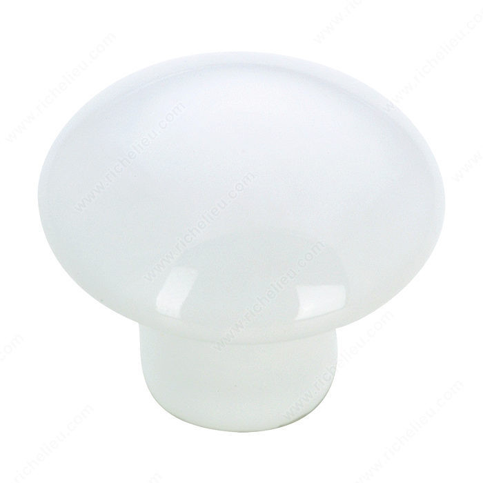 Eclectic Ceramic Knob - 3367, Finish White, Screw/Nail 8/32 (Included) PRO-PACK 5