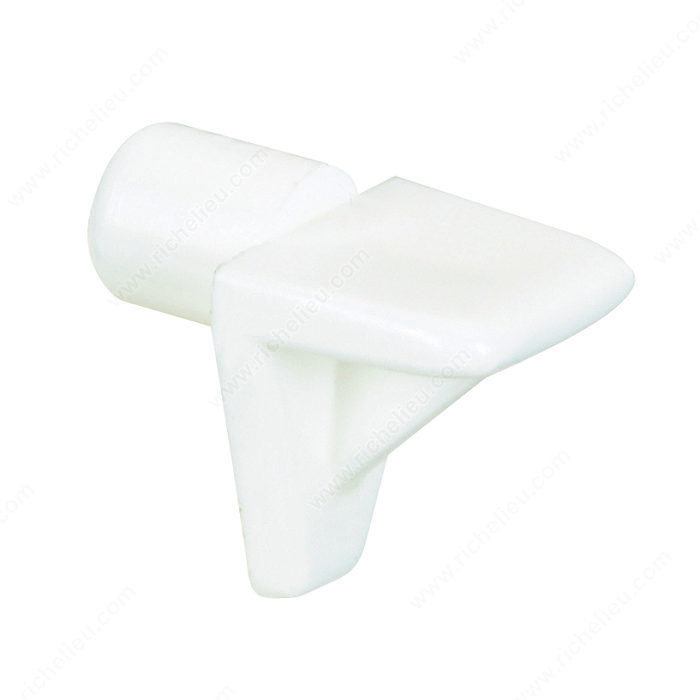 Plastic Shelf Pin, Drilling Diameter 6 mm, Finish White 100pc