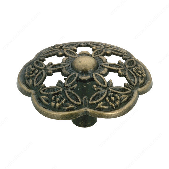 Traditional Metal Knob - 3750, Finish Antique English PRO-PACK 5