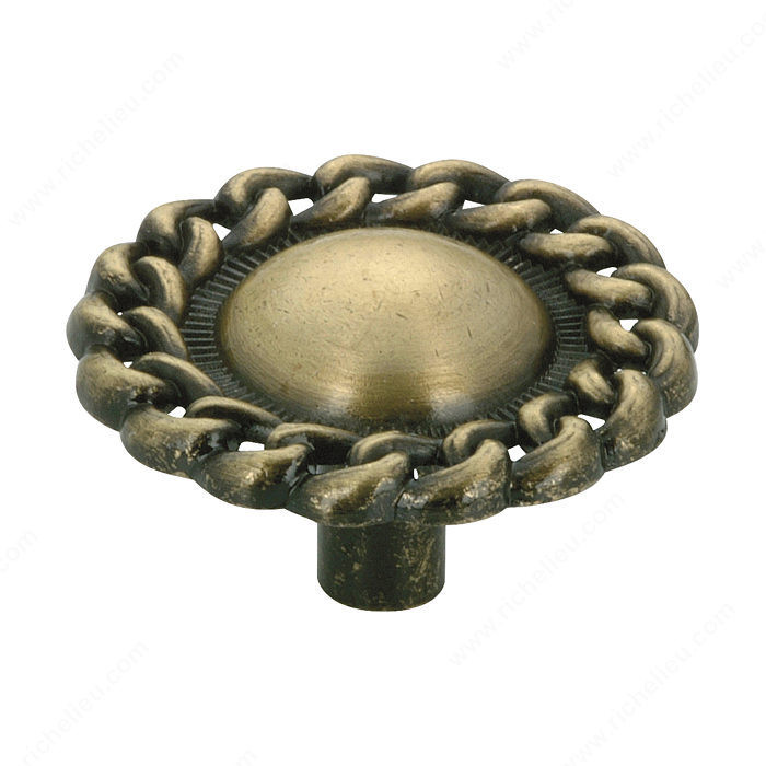 Traditional Metal Knob - 3758, Finish Burnished Brass PRO-PACK 5