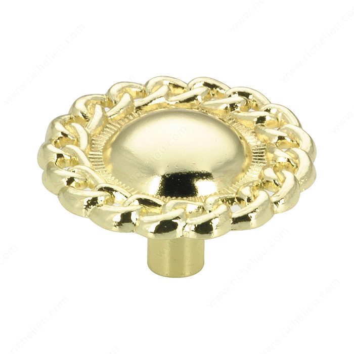 Traditional Metal Knob - 3758, Finish Brass PRO-PACK 5