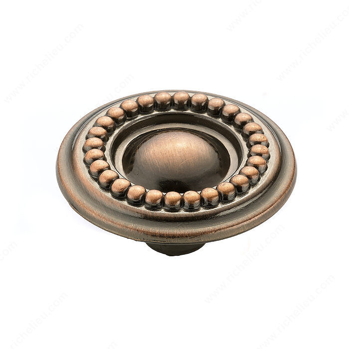 Traditional Metal Knob - 3758, Finish Antique Copper PRO-PACK 5