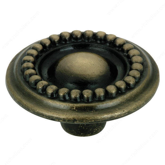 Traditional Metal Knob - 3758, Finish Antique English PRO-PACK 5