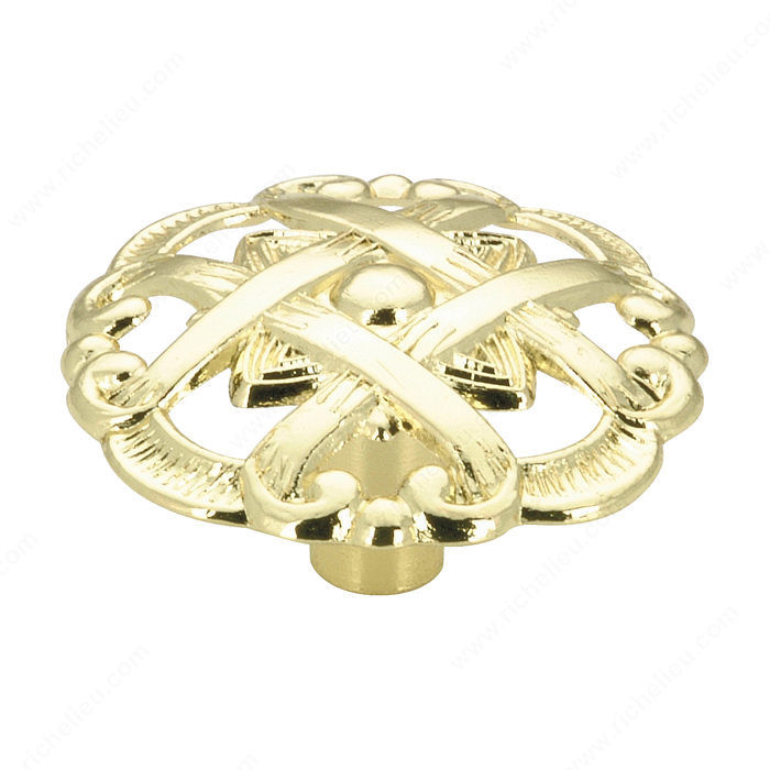 Traditional Metal Knob - 3770, Finish Brass PRO-PACK 5