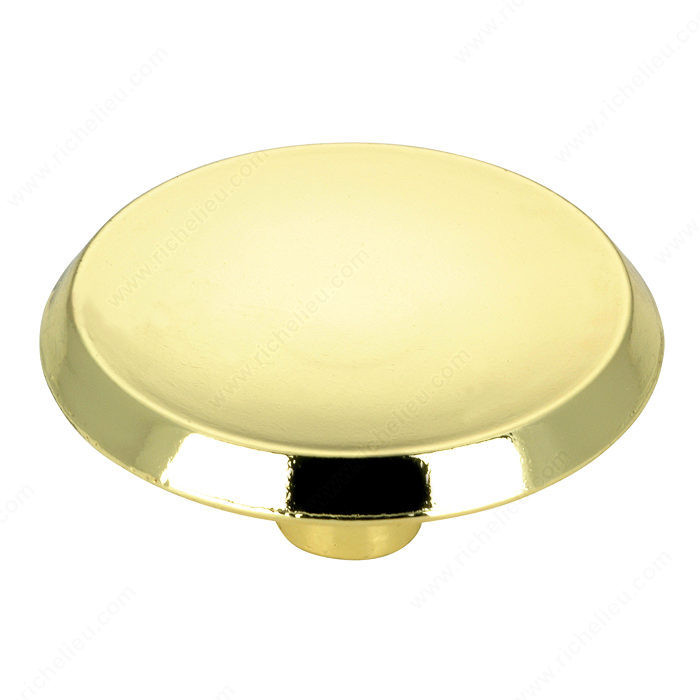 Traditional Metal Knob - 3775, Finish Brass, Diameter - Overall Dimensions 38 mm, Projection - Overall Dimensions 18 mm PRO-PACK 5