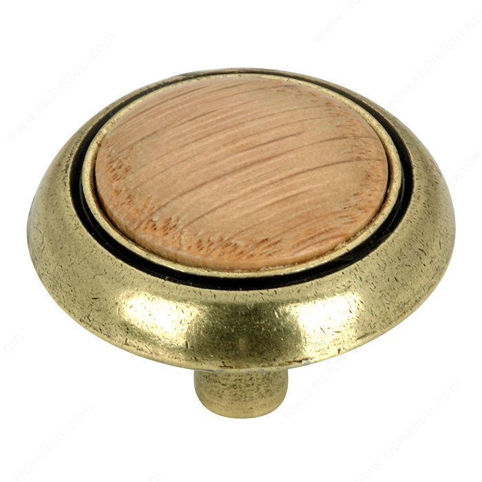 Eclectic Metal and Wood Knob - 3816,PRO-PACK 3