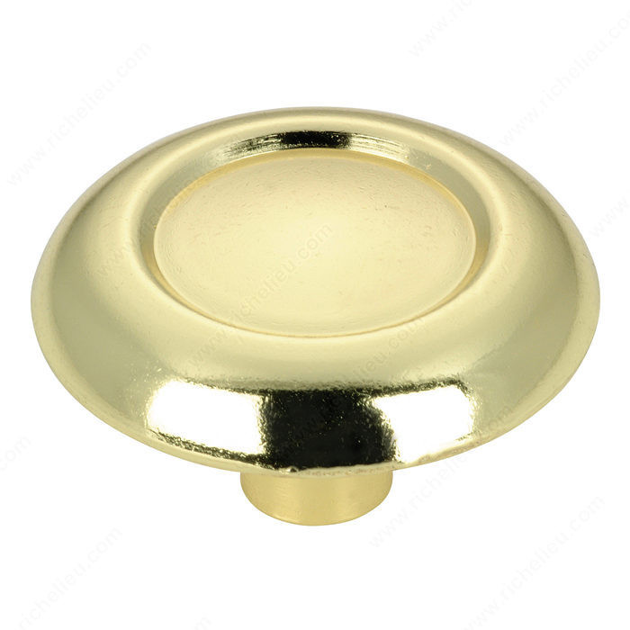 Traditional Metal Knob - 3819, Finish Brass, Diameter - Overall Dimensions 35 mm PRO-PACK 5