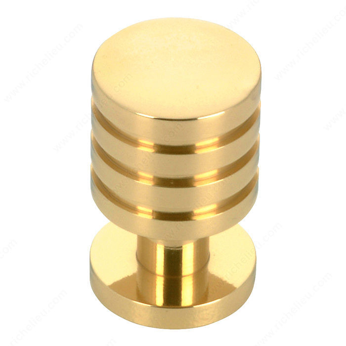 Contemporary Metal Knob - 3902, Finish Brass PRO-PACK 3