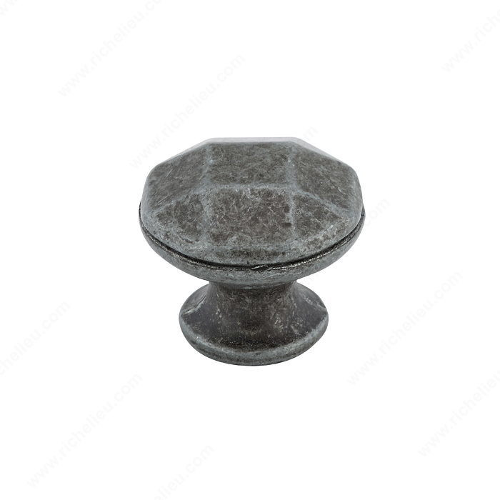 Traditional Metal Knob - 3912, Finish Antique Iron PRO-PACK 2