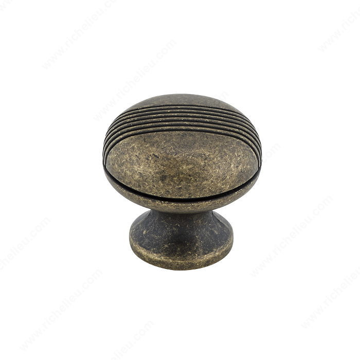 Traditional Metal Knob - 3912, Finish Burnished Brass