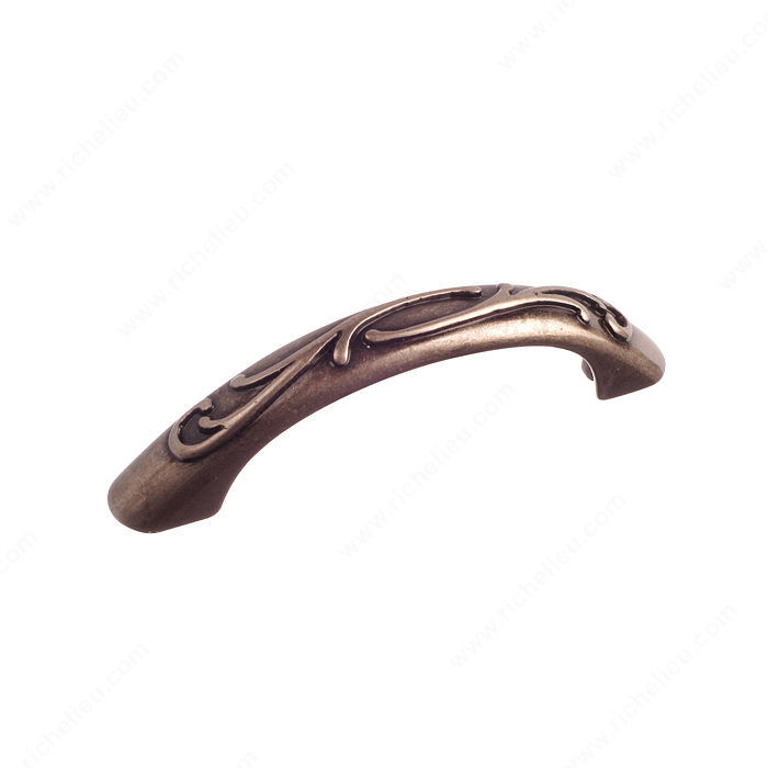 Traditional Metal Pull - 3914, Finish Faux Iron PRO-PACK 2