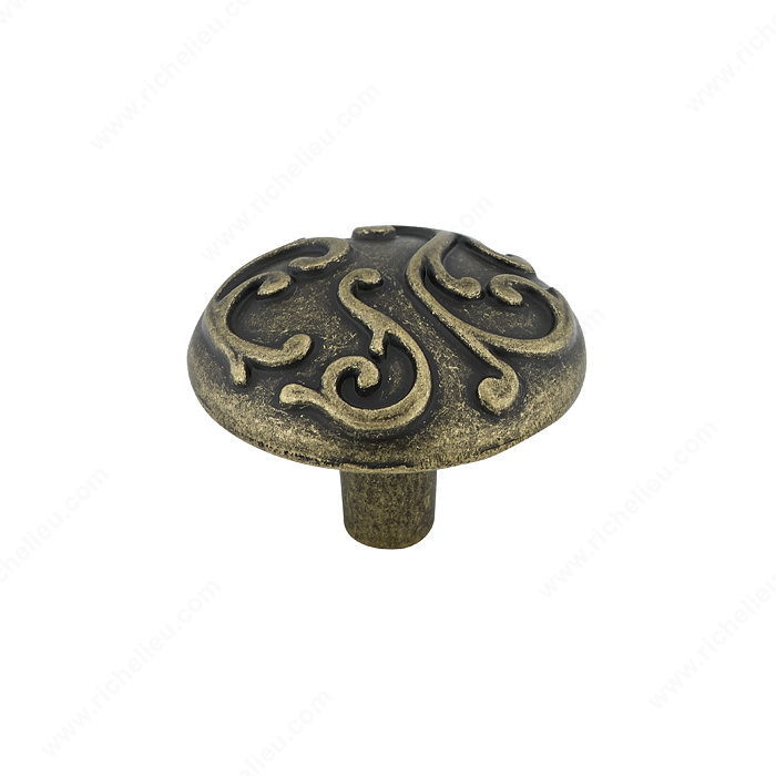Traditional Metal Knob - 3914, Finish Burnished Brass PRO-PACK 2