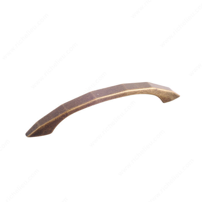Traditional Metal Pull - 391, Center to Center 96 mm, Finish Burnished Brass, Length - Overall Dimensions 120 mm