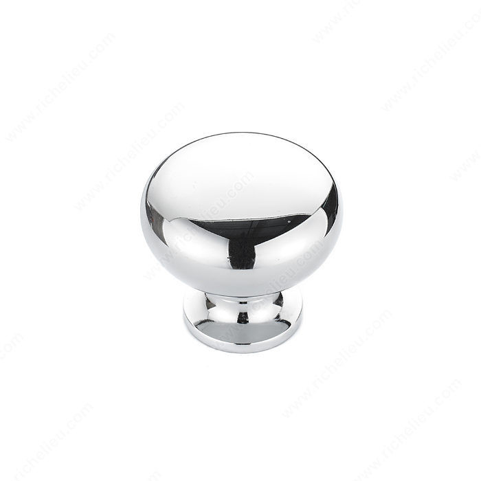 Traditional Brass Knob - 3923, Finish Chrome, Screw/Nail 8/32 (Included) PRO-PACK 2