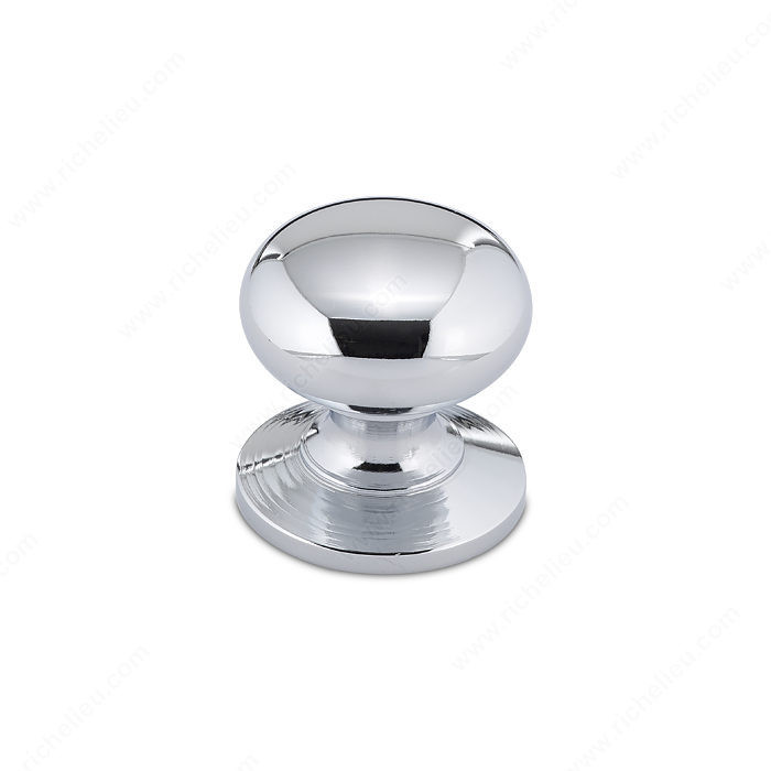 Traditional Brass Knob - 3931, Finish Chrome, Screw/Nail 8/32 (Included)