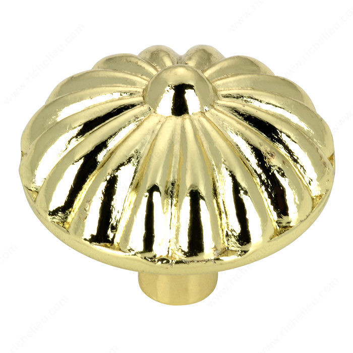 Traditional Metal Knob - 3938, Finish Brass PRO-PACK 5