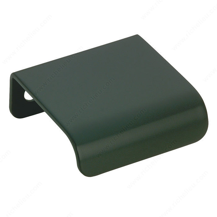 Contemporary Metal Edge Pull - 3966, Finish Matte Black, Screw/Nail Wood Screw (Included)