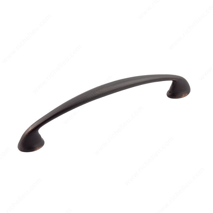Contemporary Metal Pull - 4129, Finish Brushed Oil-Rubbed Bronze, Screw/Nail 8/32 (Included) PRO-PACK 3