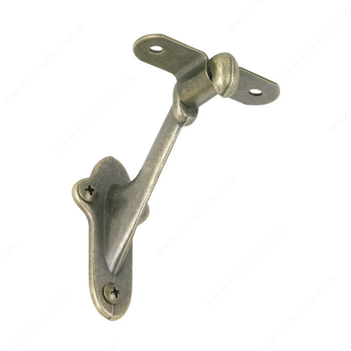 Handrail Brackets for Wood, Color/ Finish Antique Brass PRO-PACK 3