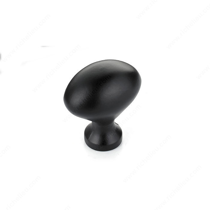 Traditional Metal Knob - 4443, Finish Matte Black PRO-PACK 5
