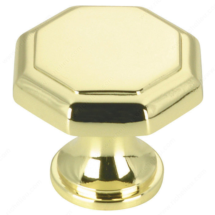 Traditional Metal Knob - 4463, Finish Brass PRO-PACK 5