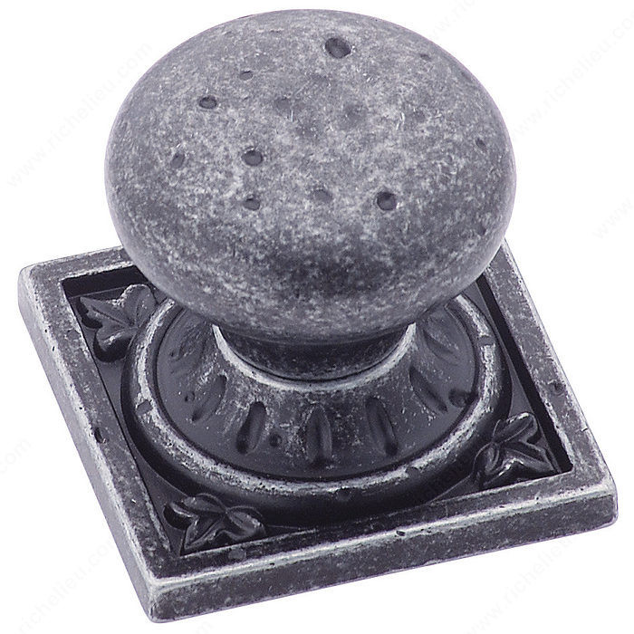 Eclectic Zinc Knob - 4484, Finish Wrought Iron Dark