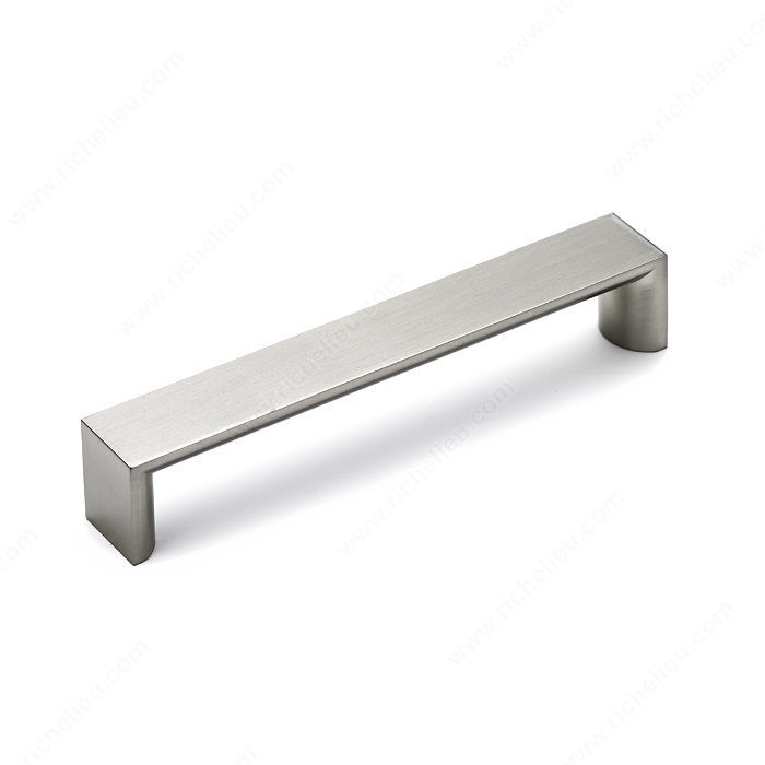 Contemporary Metal Pull - 458, Center to Center 128 mm, Finish Brushed Nickel