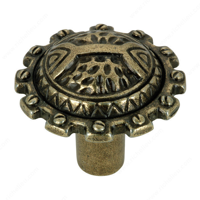 Traditional Metal Knob - 4685, Finish Antique English PRO-PACK 5