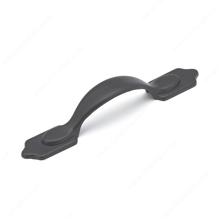 Traditional Metal Pull - 473B, Finish Matte Black Iron PRO-PACK 2