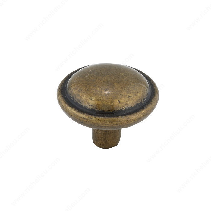 Traditional Metal Knob - 475B, Finish Burnished Brass PRO-PACK 3