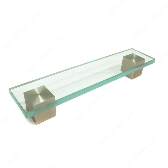 Contemporary Metal and Glass Pull - 4825,