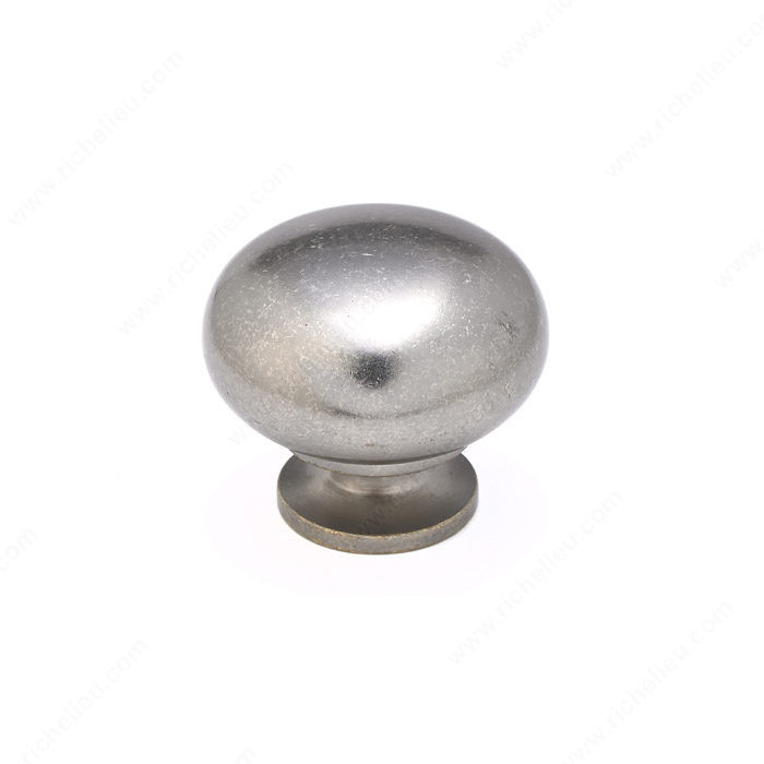 Traditional Metal Knob - 4923, Finish Pewter PRO-PACK 2