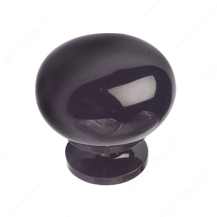 Traditional Brass Knob - 4923, Finish Black, Screw/Nail 8/32 (Included) PRO-PACK 3
