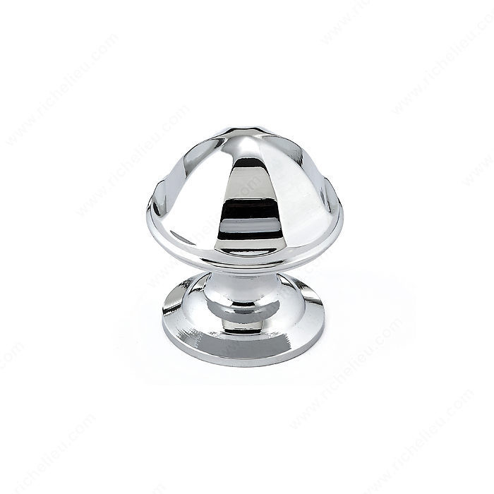 Contemporary Brass Knob - 501, Finish Chrome