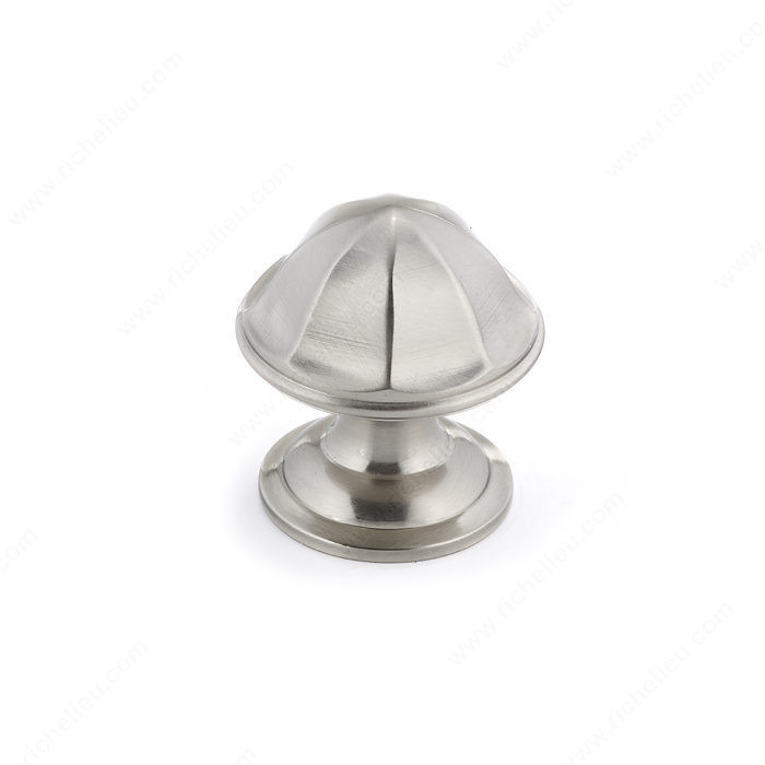Contemporary Brass Knob - 501, Finish Brushed Nickel