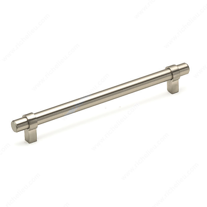 Contemporary Metal Pull - 5016, Center to Center 192 mm, Finish Brushed Nickel, Projection - Overall Dimensions 33 mm