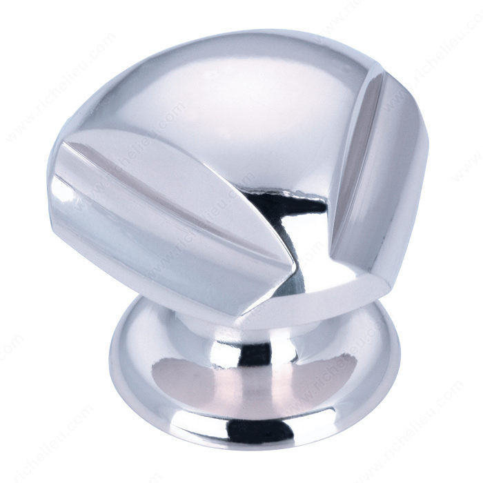 Contemporary Brass Knob - 509, Finish Chrome